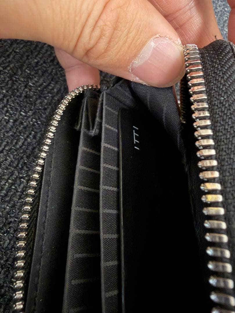 ITTI CRISTY COIN CARD WLT / CROCO クロコ　黒