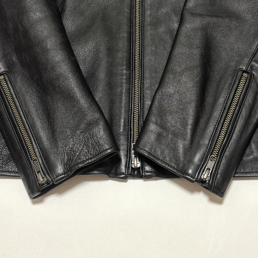 THE SHOP TK シングルライダースジャケット ラムレザー XL ブラック