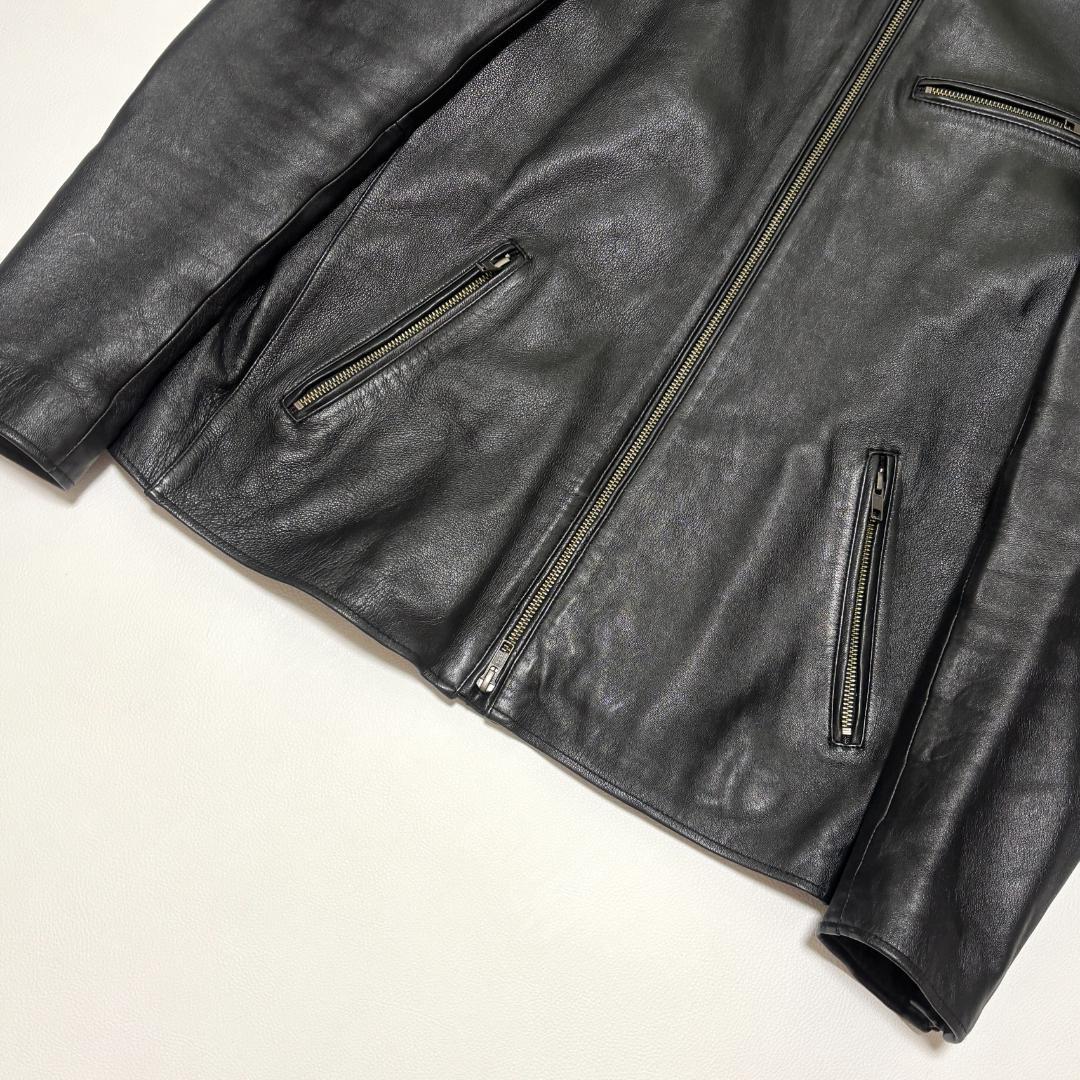 THE SHOP TK シングルライダースジャケット ラムレザー XL ブラック