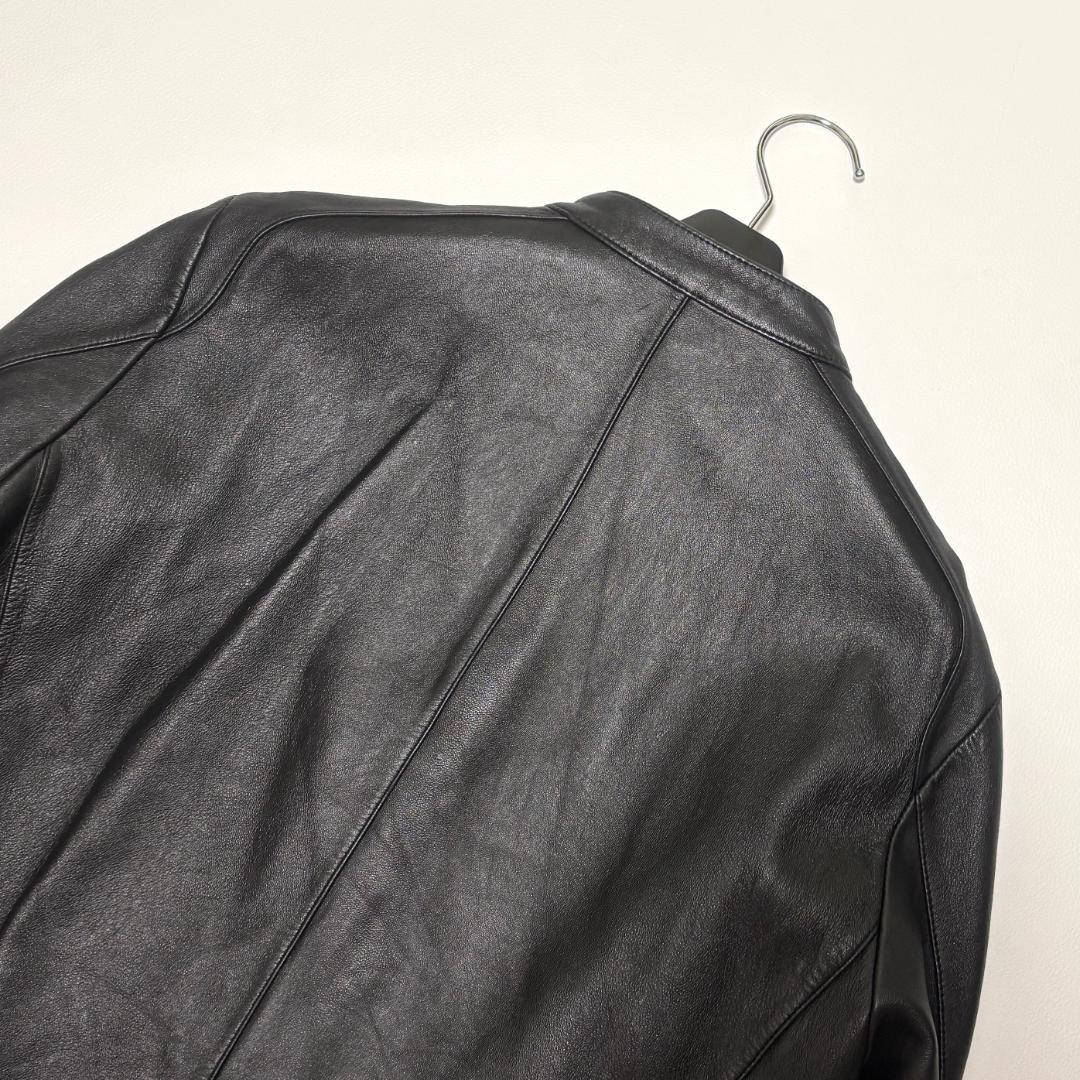 THE SHOP TK シングルライダースジャケット ラムレザー XL ブラック