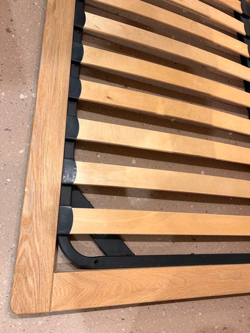 無印良品木製フレームベッド　オーク材突板※ダブルサイズ