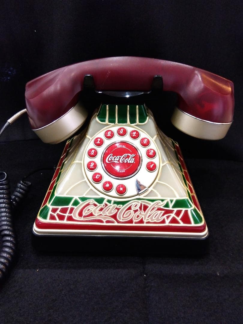 コカコーラ ステンドグラス調 ビンテージ Coca-Cola 電話機