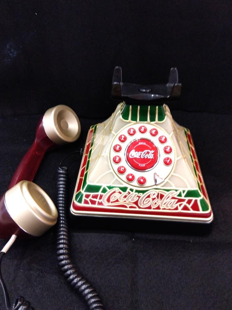 コカコーラ ステンドグラス調 ビンテージ Coca-Cola 電話機
