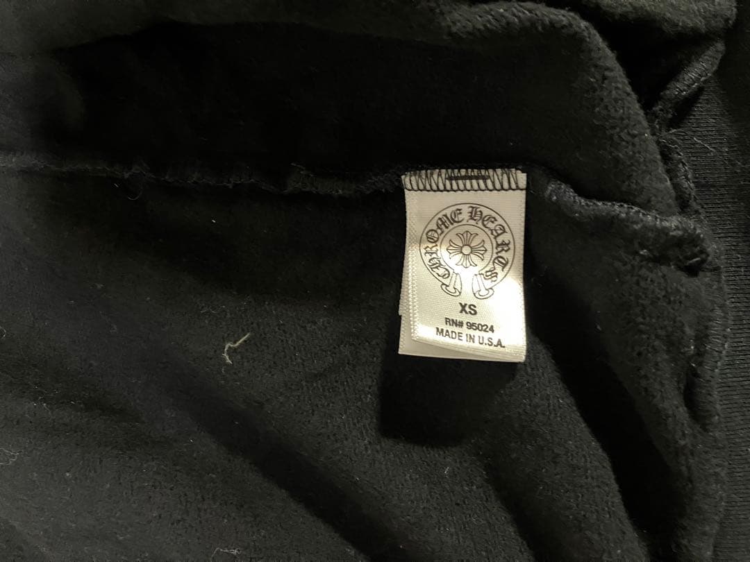 クロムハーツ　ブラックパーカー バック&アームプリント　US XS