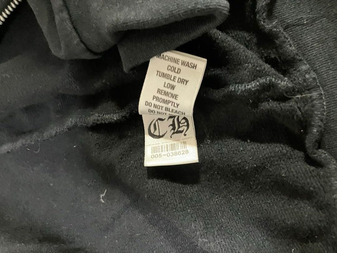 クロムハーツ　ブラックパーカー バック&アームプリント　US XS