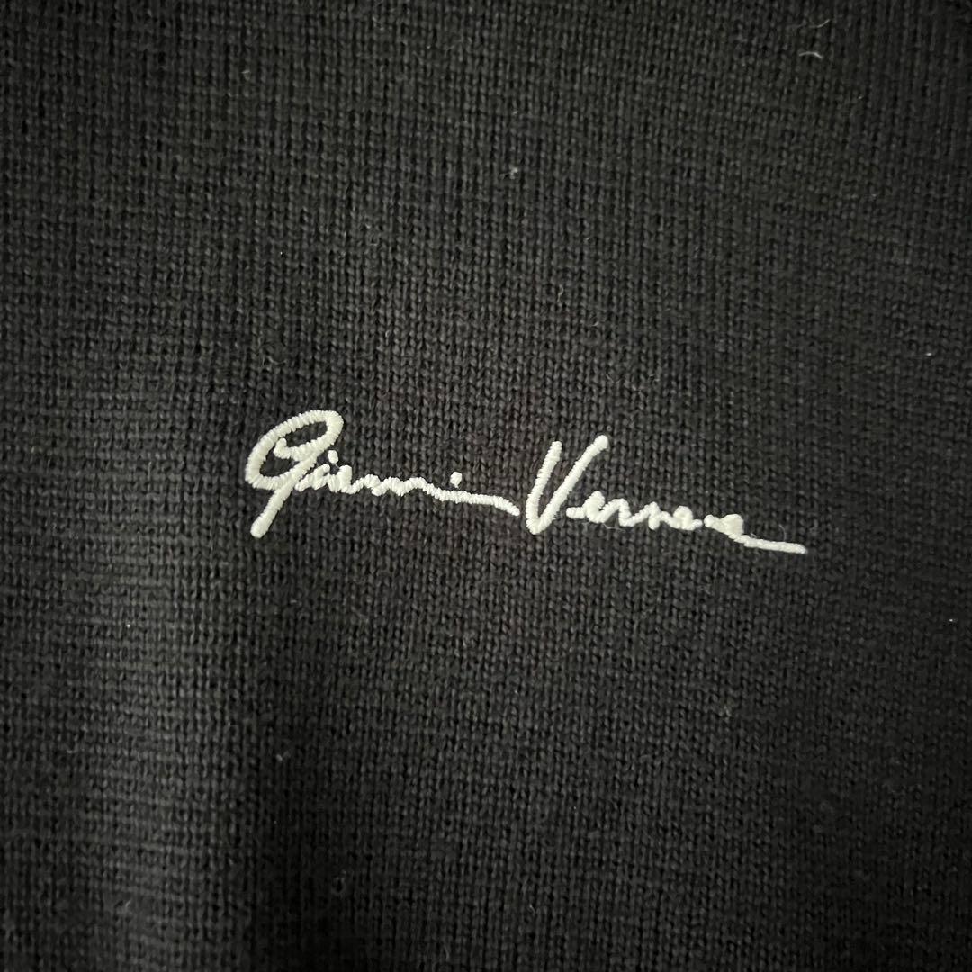 現行品 ヴェルサーチ ニットジャケット パーカー ブラック 黒 44 S〜M相当