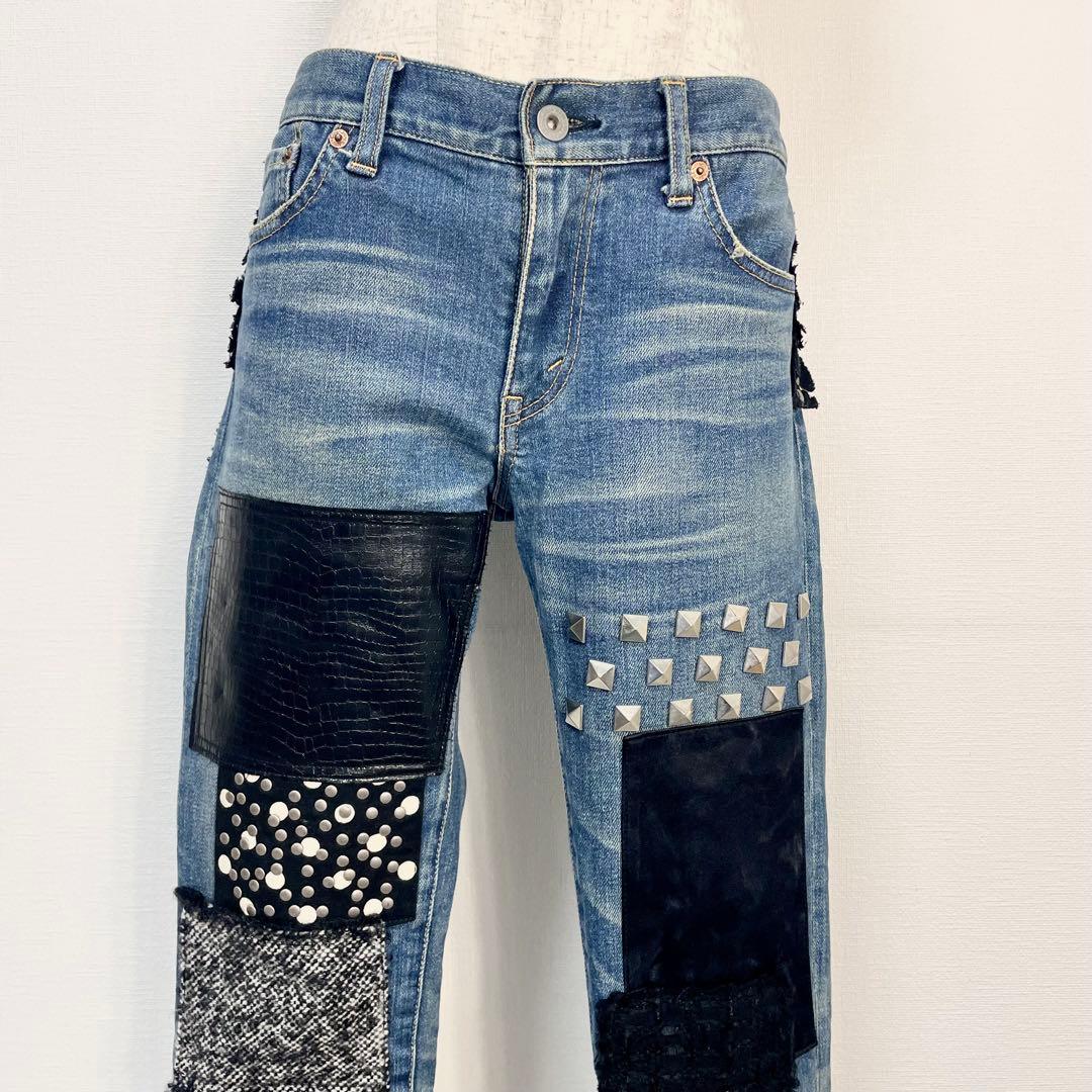 希少✨️ JUNYA WATANABE 異素材 パッチワーク デニムパンツ