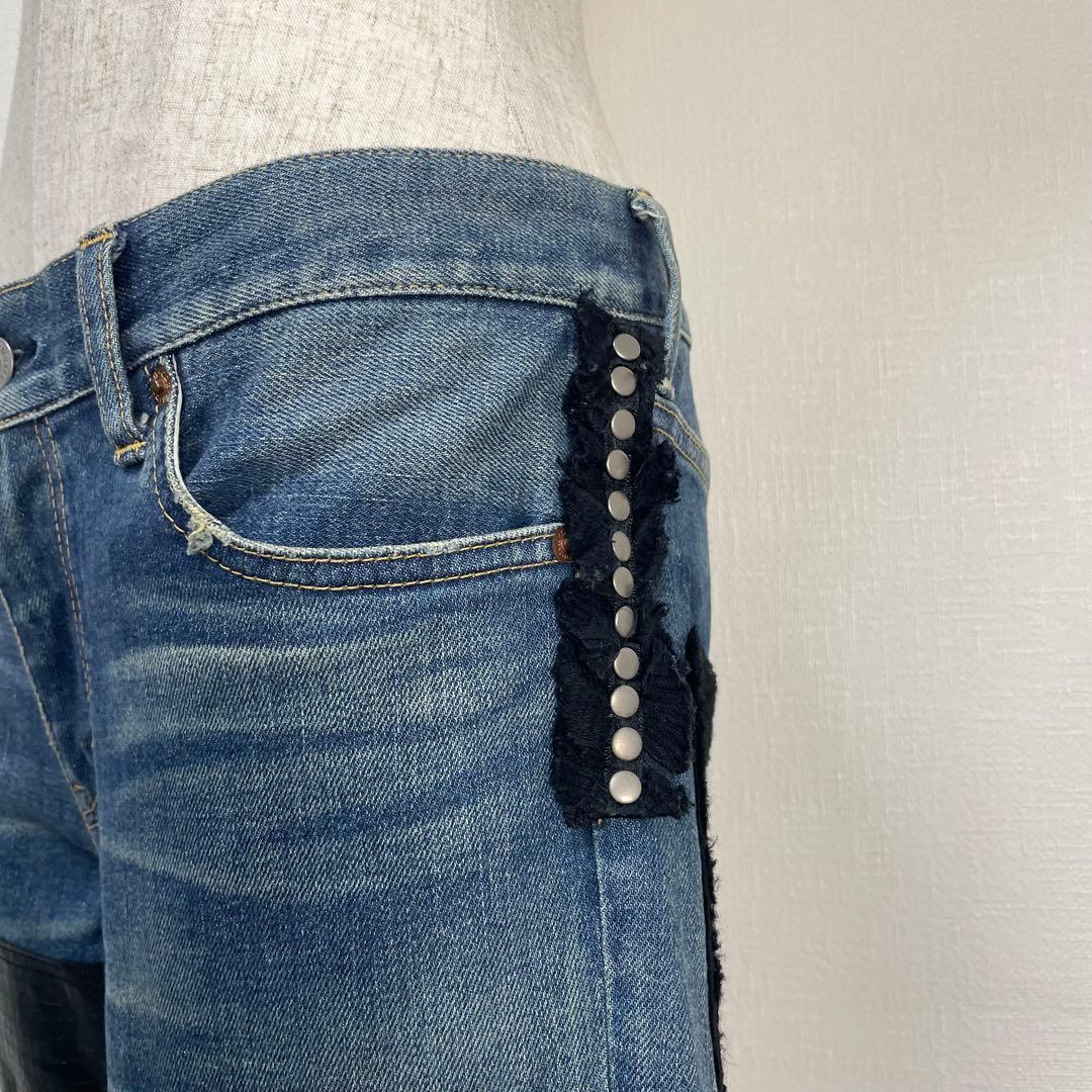 希少✨️ JUNYA WATANABE 異素材 パッチワーク デニムパンツ
