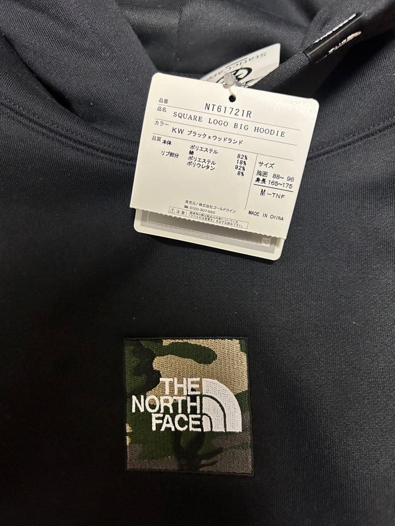 north face square logo big hoodie 直営店限定
