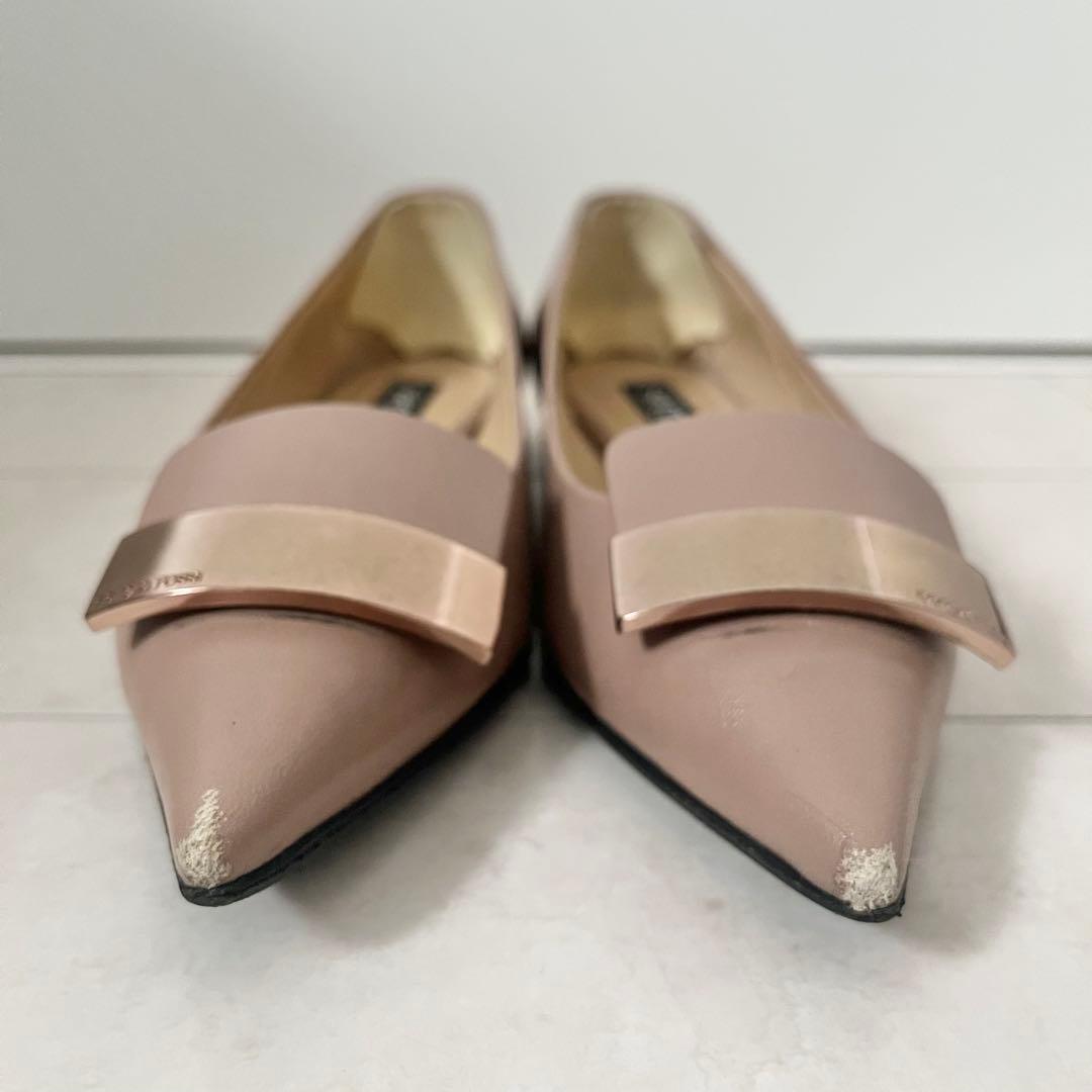 セルジオロッシ sr1 フラットシューズ バレリーナ ベージュ 36.5