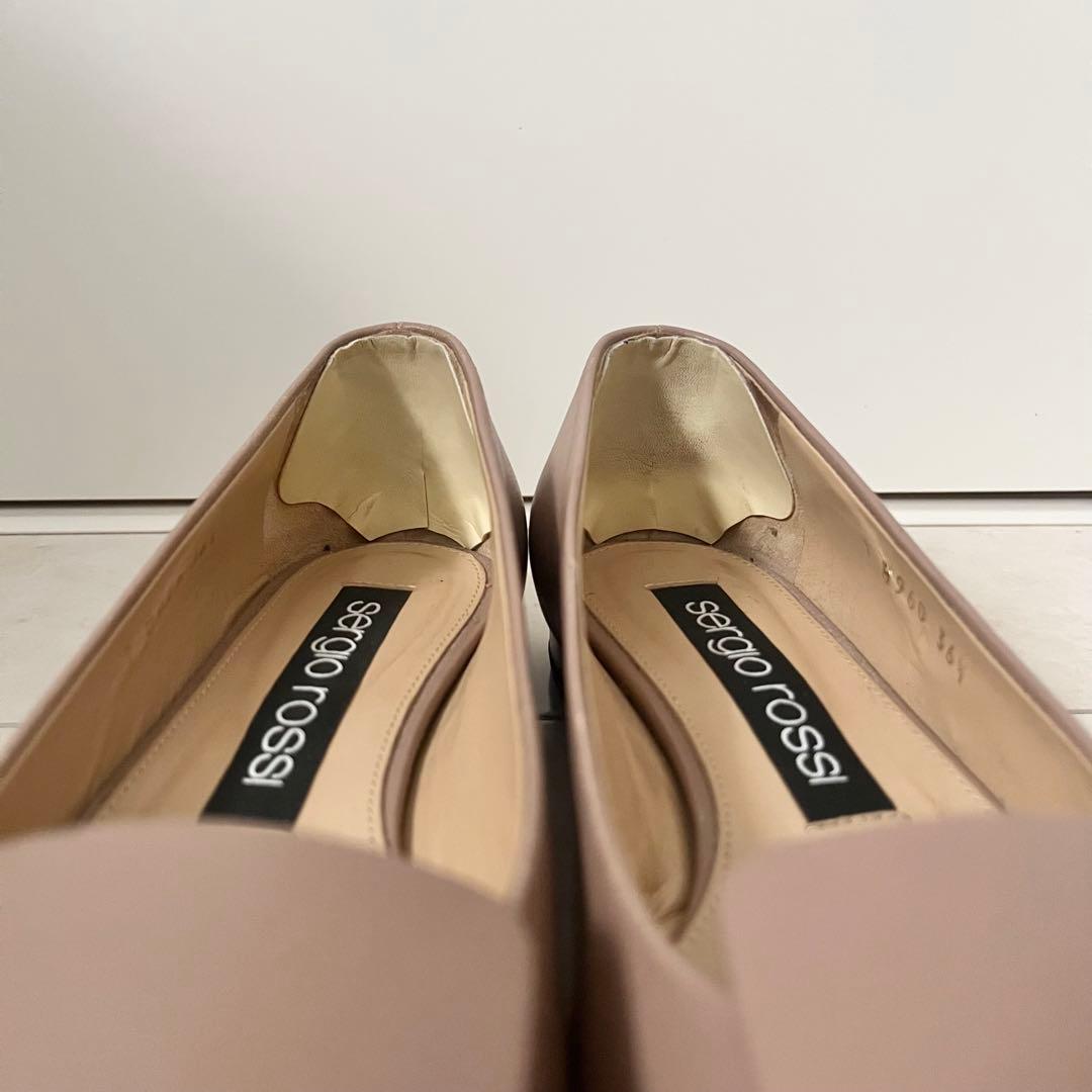 セルジオロッシ sr1 フラットシューズ バレリーナ ベージュ 36.5