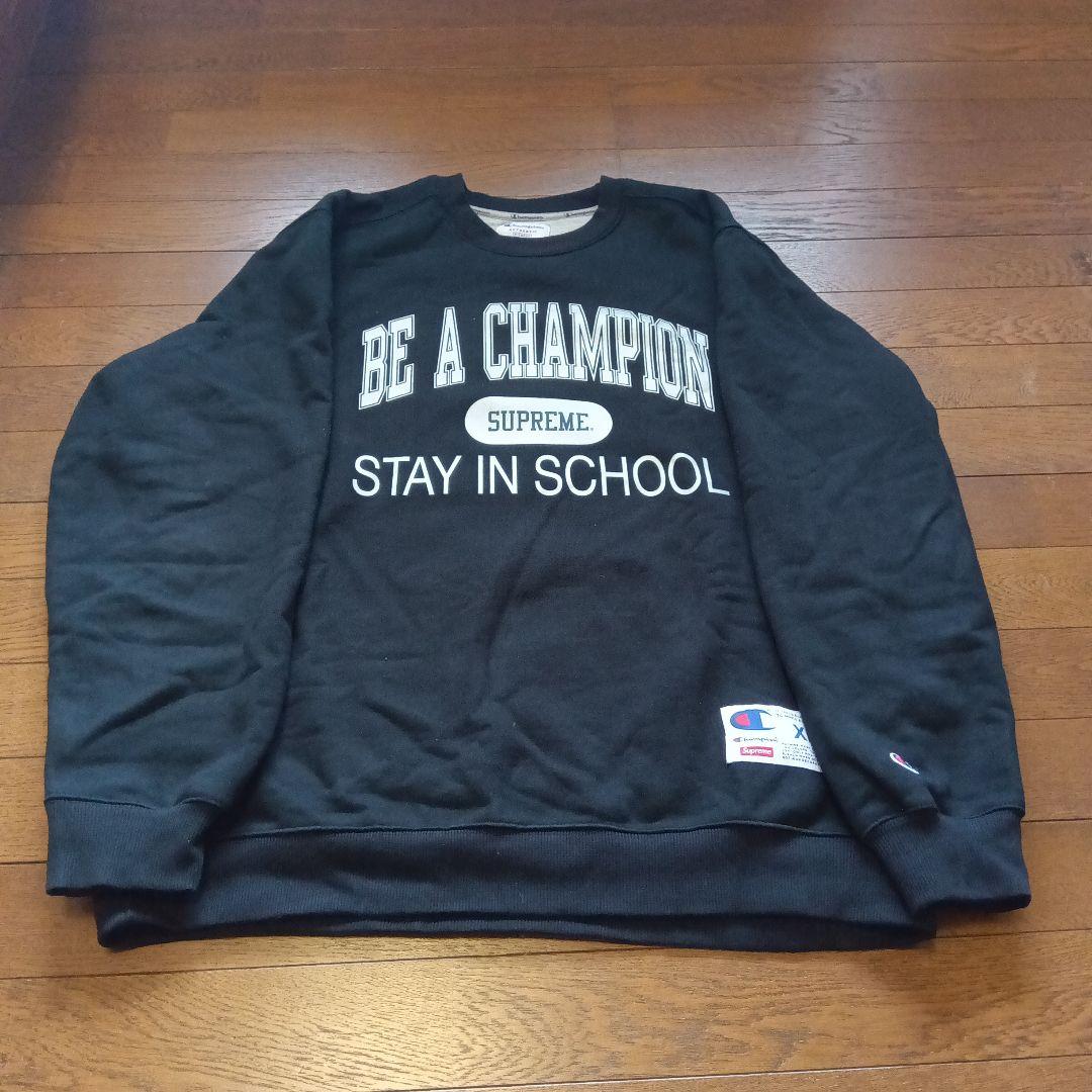 タ*ツ様 Champion Supremeコラボ スウェット XL ブラック