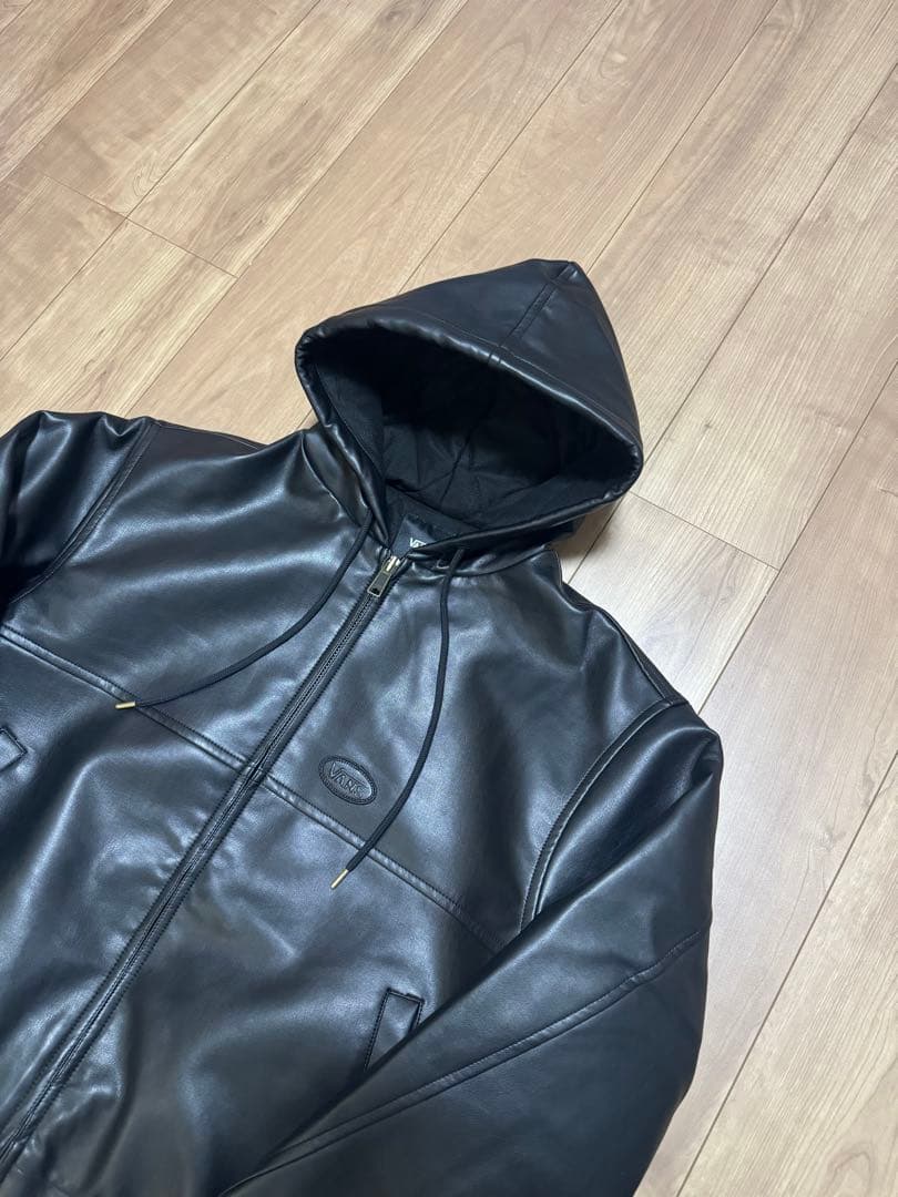 VANS Fake Leather Work Jacket BLACK Mサイズ