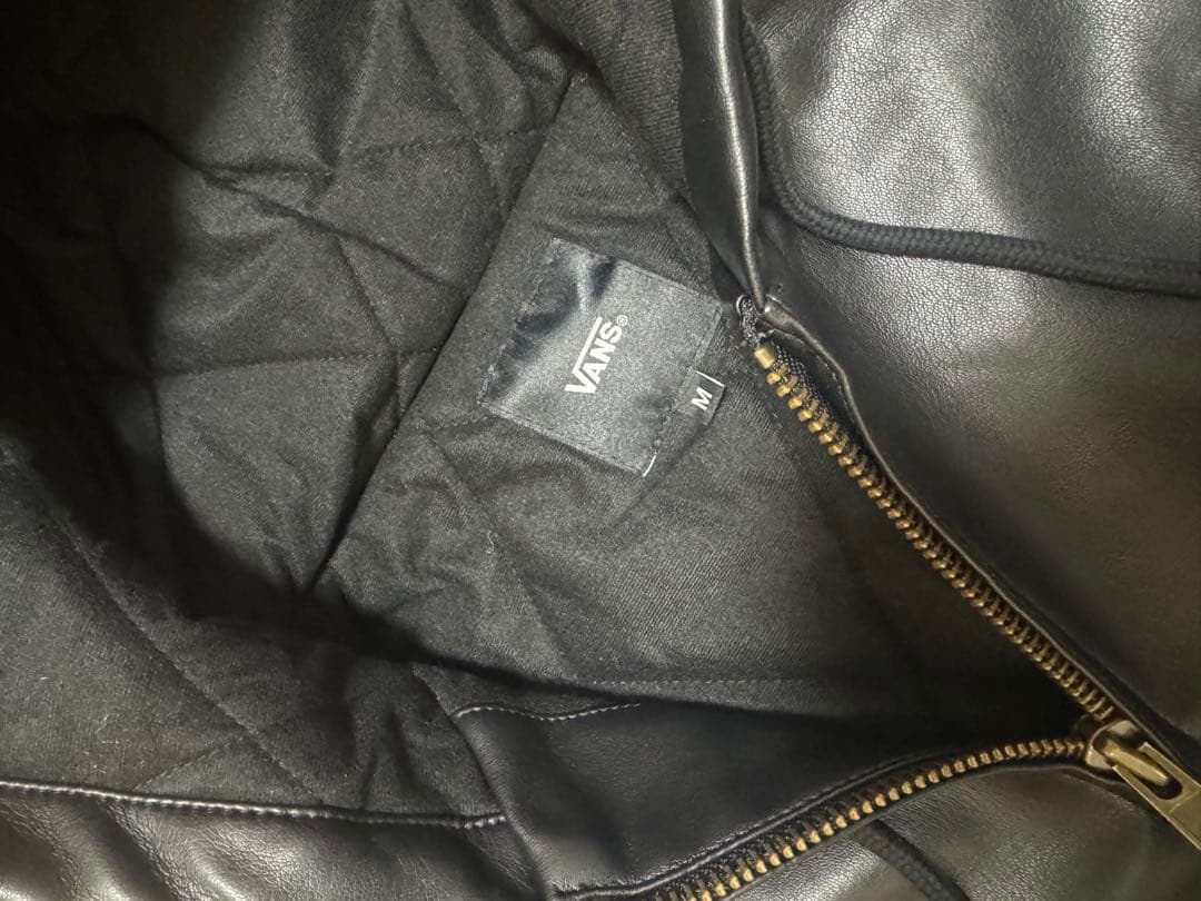 VANS Fake Leather Work Jacket BLACK Mサイズ