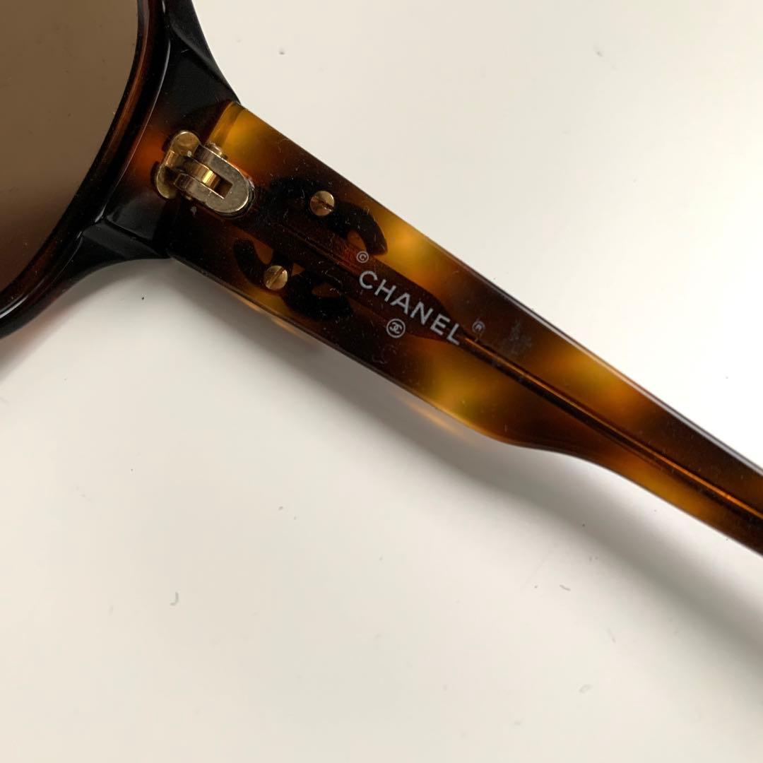 CHANEL シャネル ゴールド金具ロゴ 鼈甲 サングラス フレーム