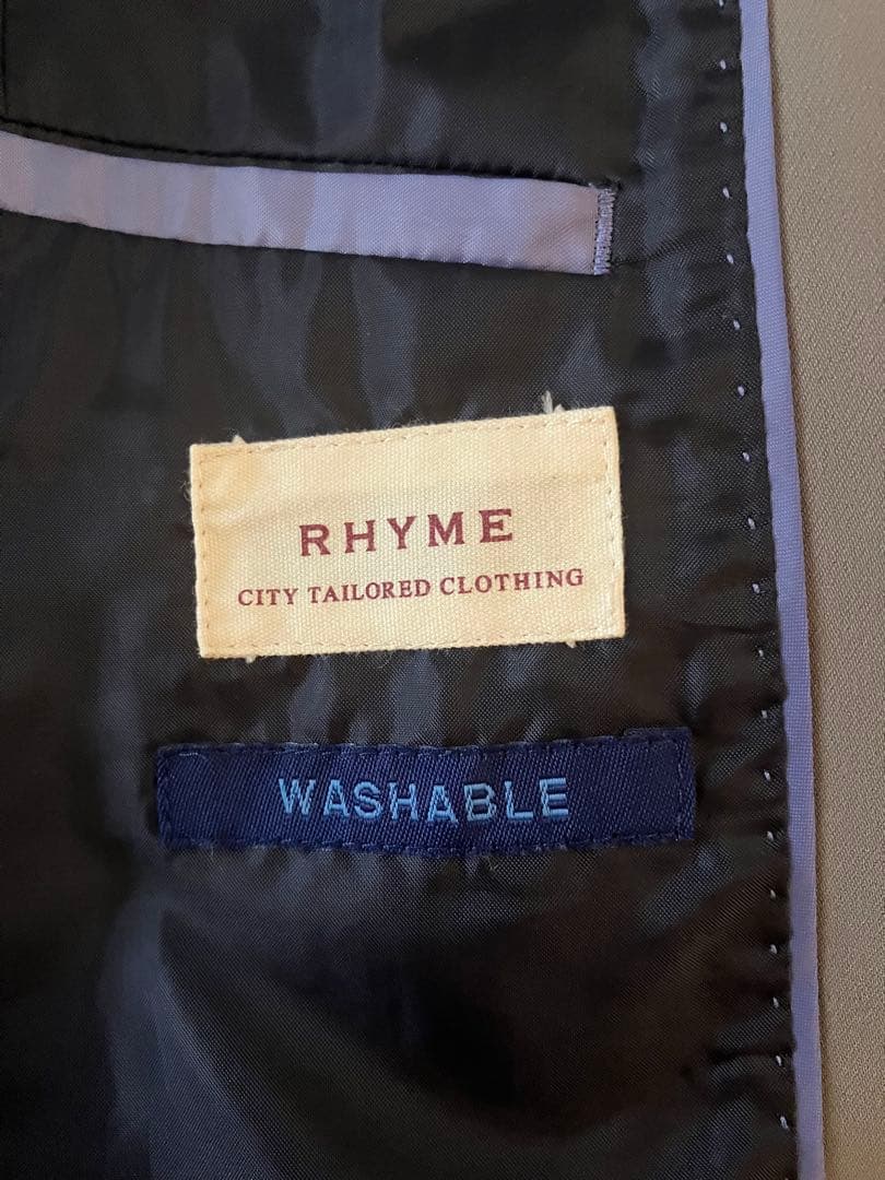 RHYME ORIHICA グレージュ　パンツスーツ ウォッシャブル　AOKI