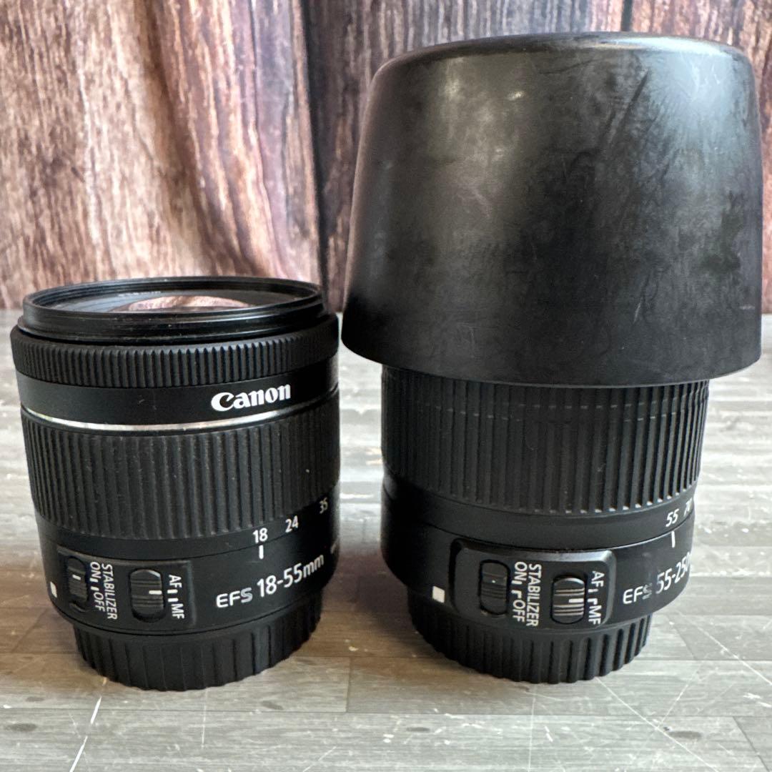 Canon EF-S 55-250mm ズームレンズ EF-S 18-55mm