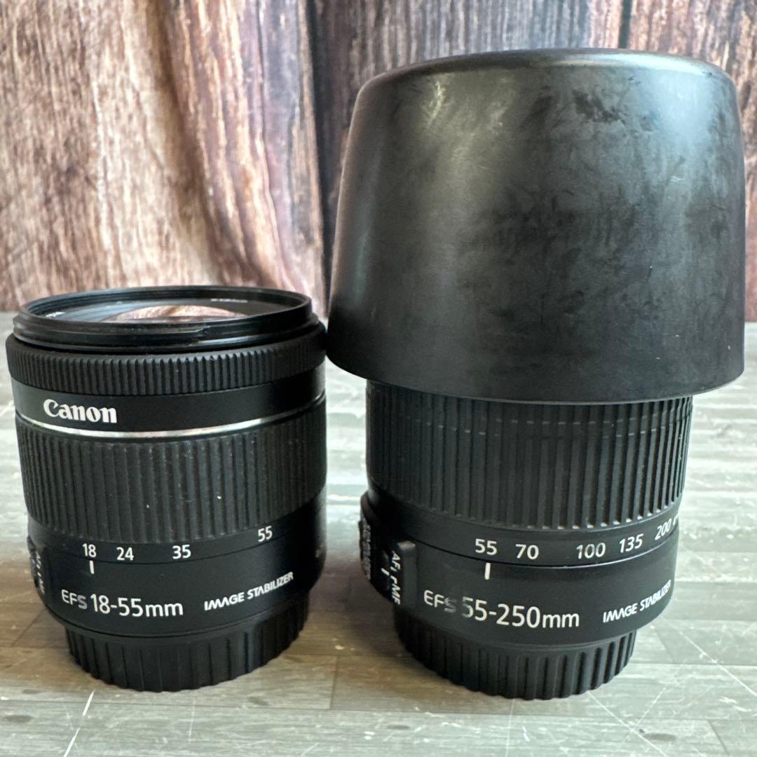 Canon EF-S 55-250mm ズームレンズ EF-S 18-55mm