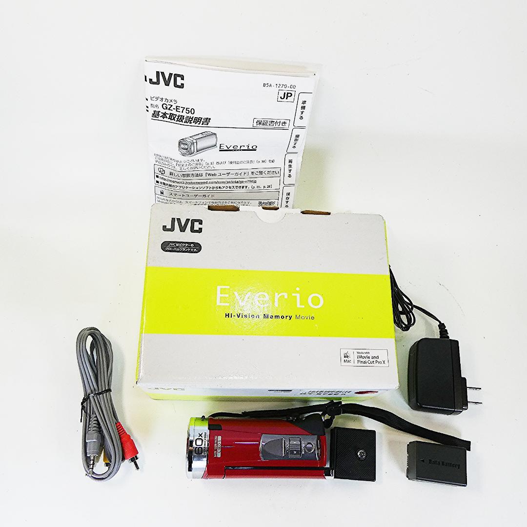 動作良好 JVC Everio GZ-E750-R HDD/SD ビデオカメラ