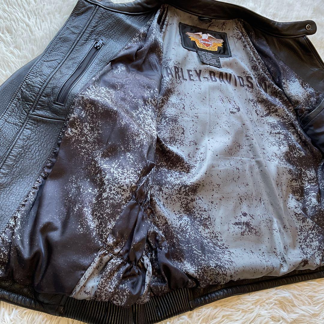 大きいサイズ✨ハーレーダビッドソン　レザージャケット　シングルライダース　XL
