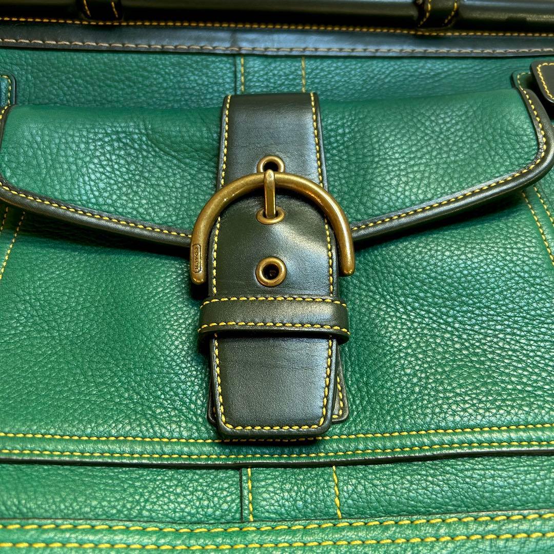 バッグ COACH soho Leather Turn Lock Boston Bag