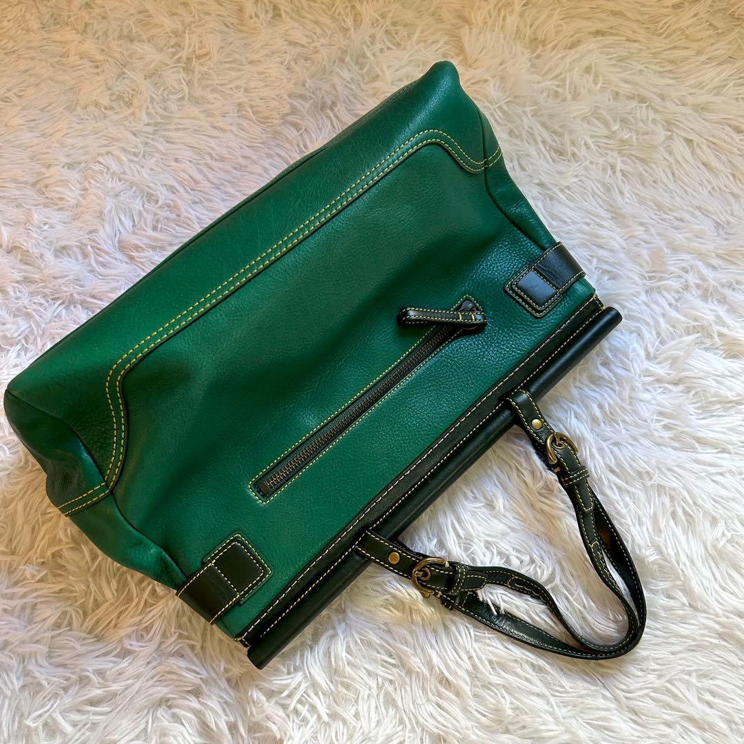バッグ COACH soho Leather Turn Lock Boston Bag