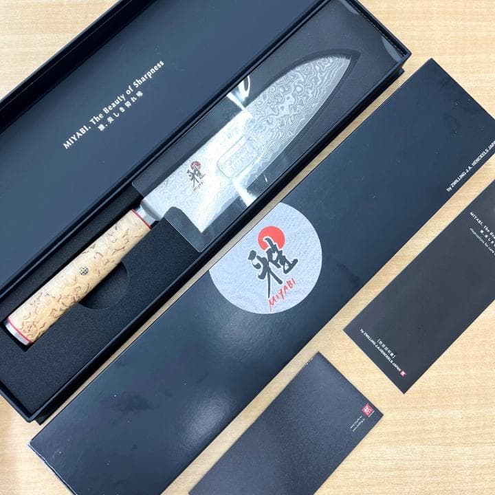 【N】ツヴィリング 雅 バーチウッド 5000MCD 三徳包丁 18cm 未使用