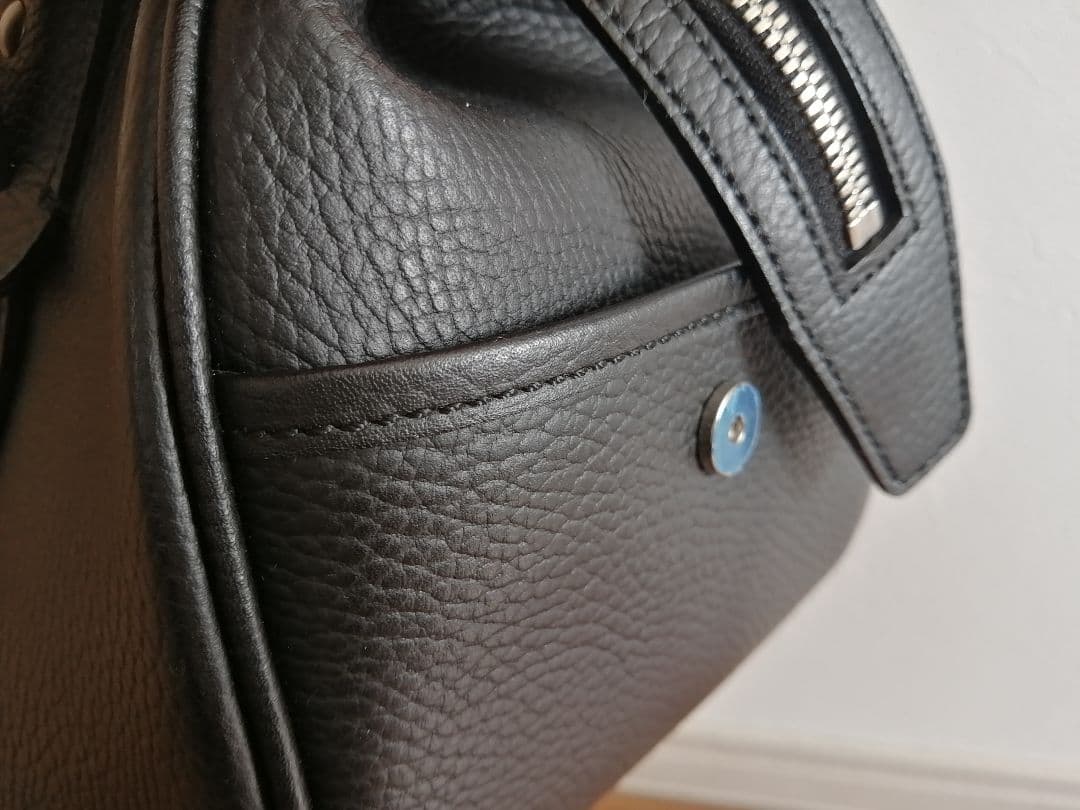 ☆美品☆Burberry ブラックレザー ボストンバッグ