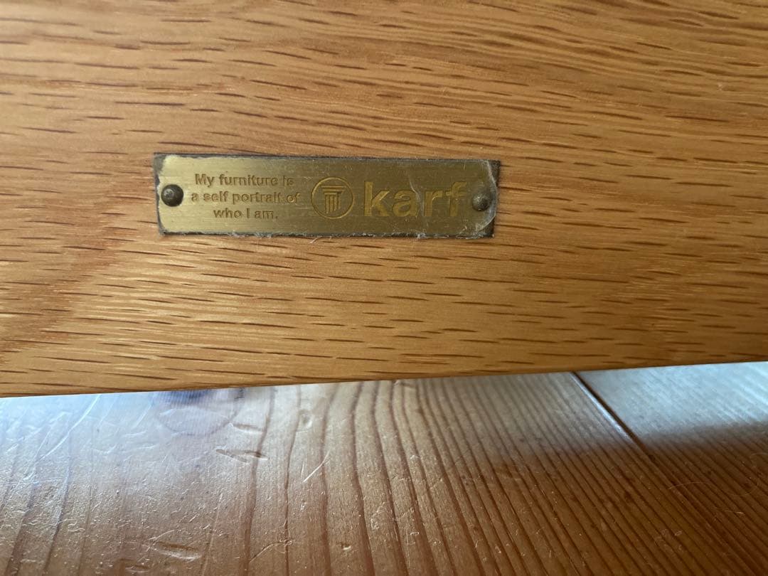 karf レザー　ソファ　ブラウン　木製