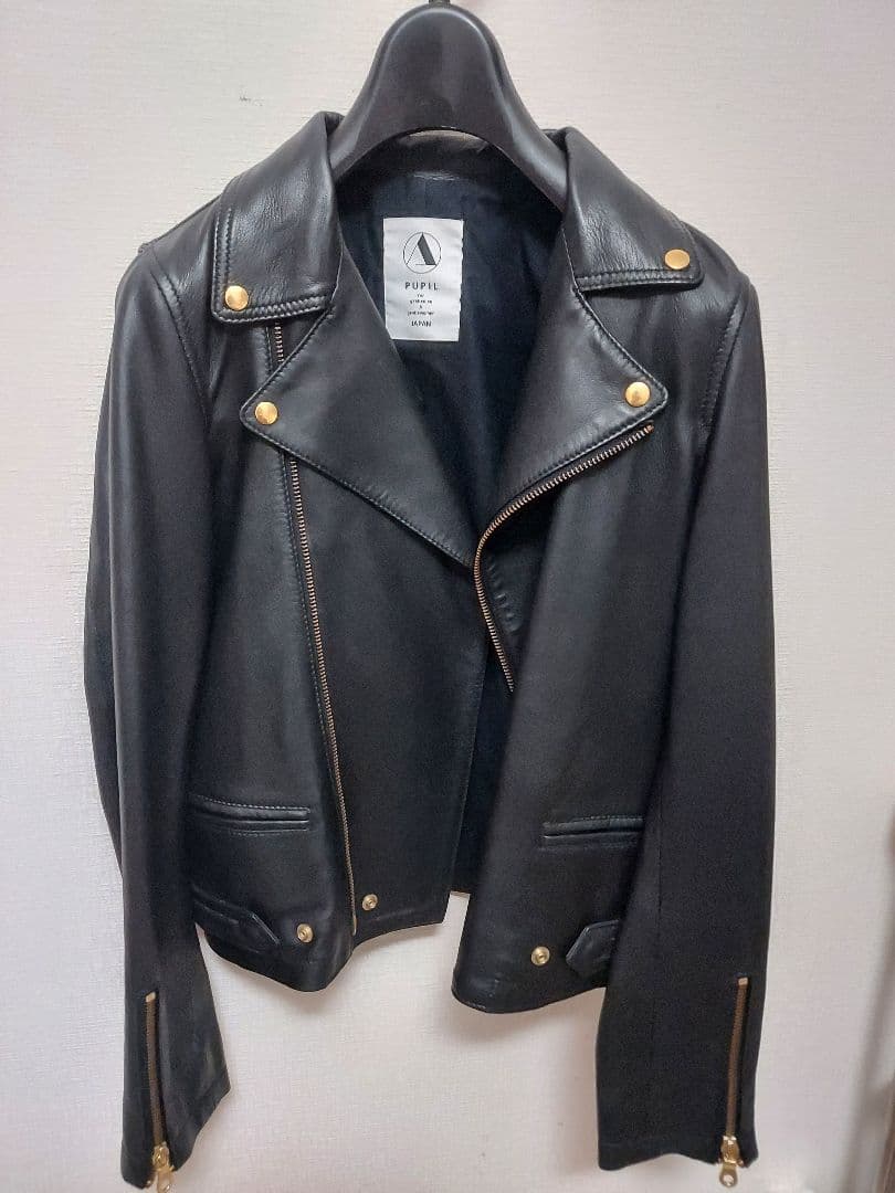 美品!！A PUPIL ラムレザーライダースジャケット