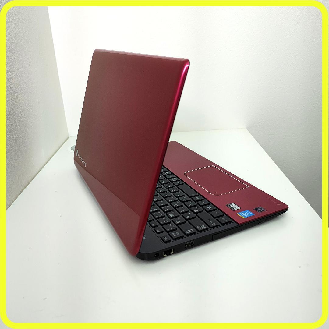 美品　赤　新品SSD256GB⭐️windows11　ノートパソコン　779