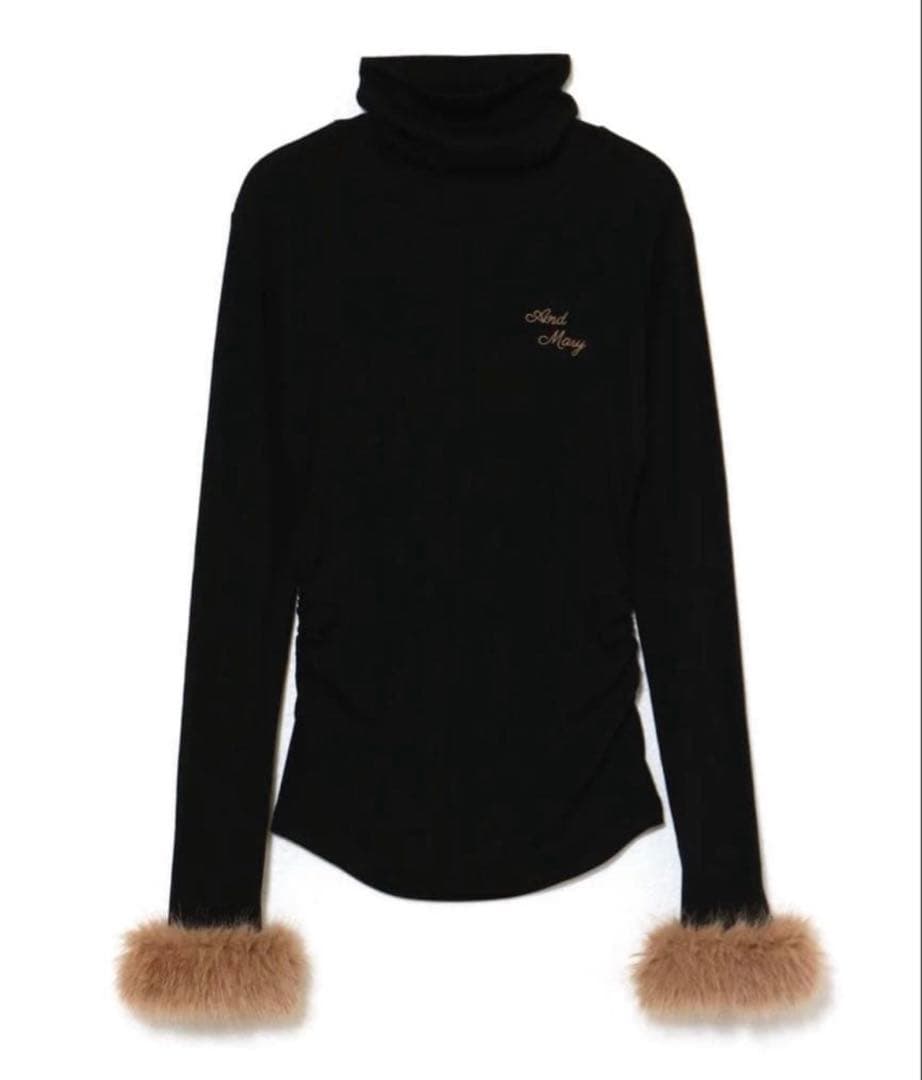 トップス andmary Nicole fur tops black