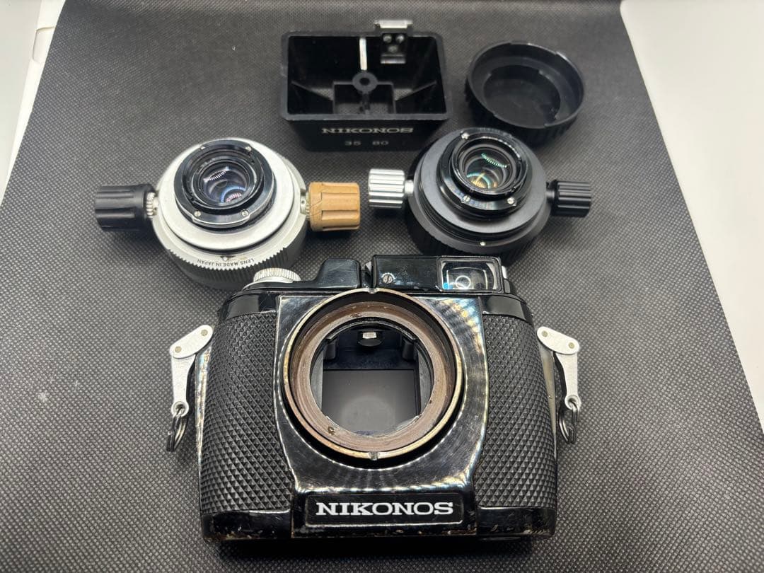 Nikon ニコノス Ⅰ型 初期型 35ミリレンズ新旧セットでジャンク扱い