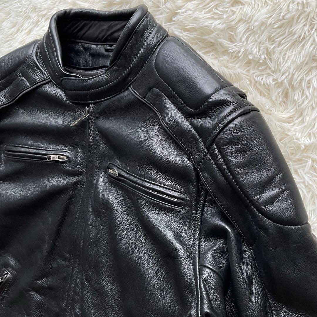 人気✨ハーレーダビッドソン　レザージャケット　シングルライダース　スカル　XL