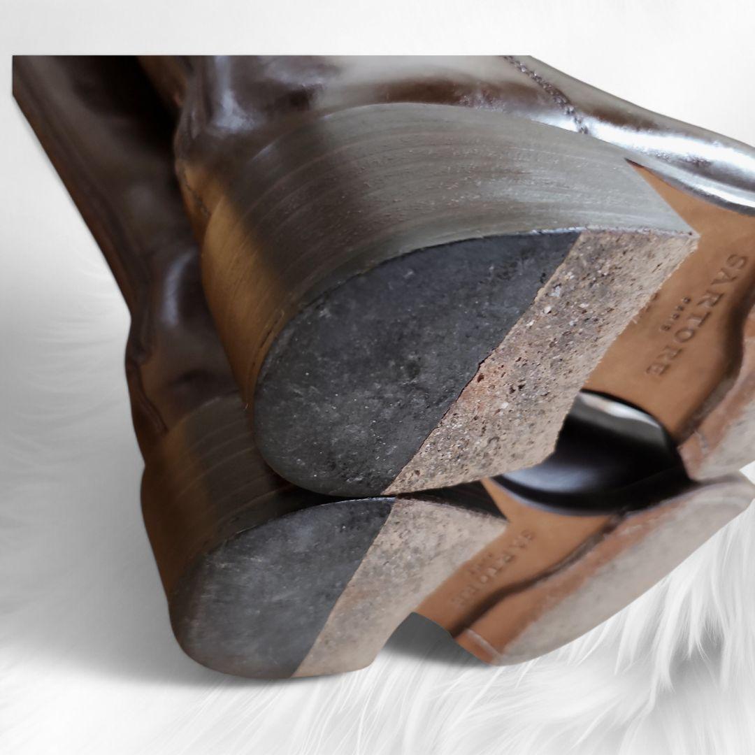 SARTOREサルトル ロングブーツ ジョッキーダークブラウン 351/2 箱付