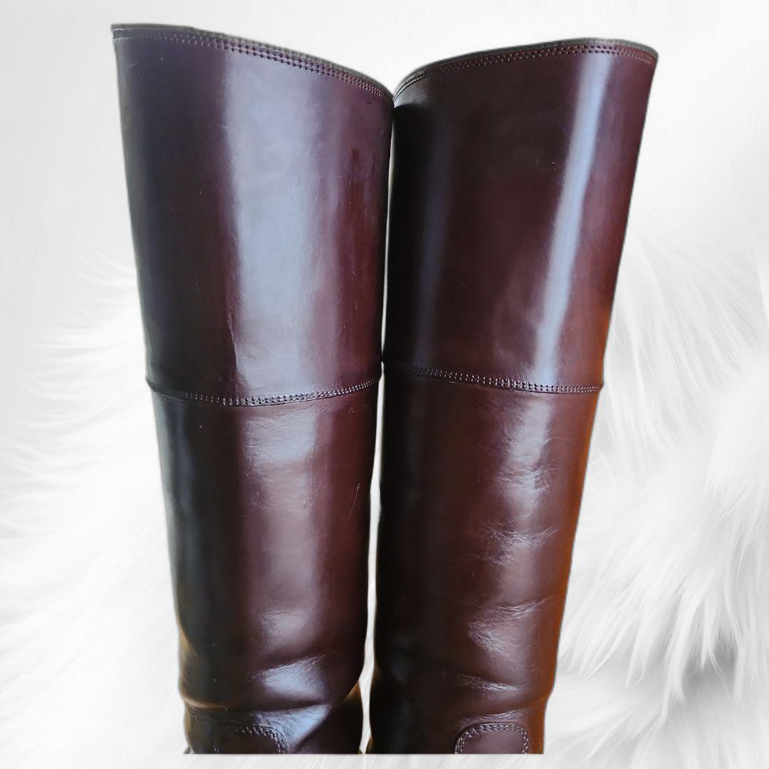 SARTOREサルトル ロングブーツ ジョッキーダークブラウン 351/2 箱付