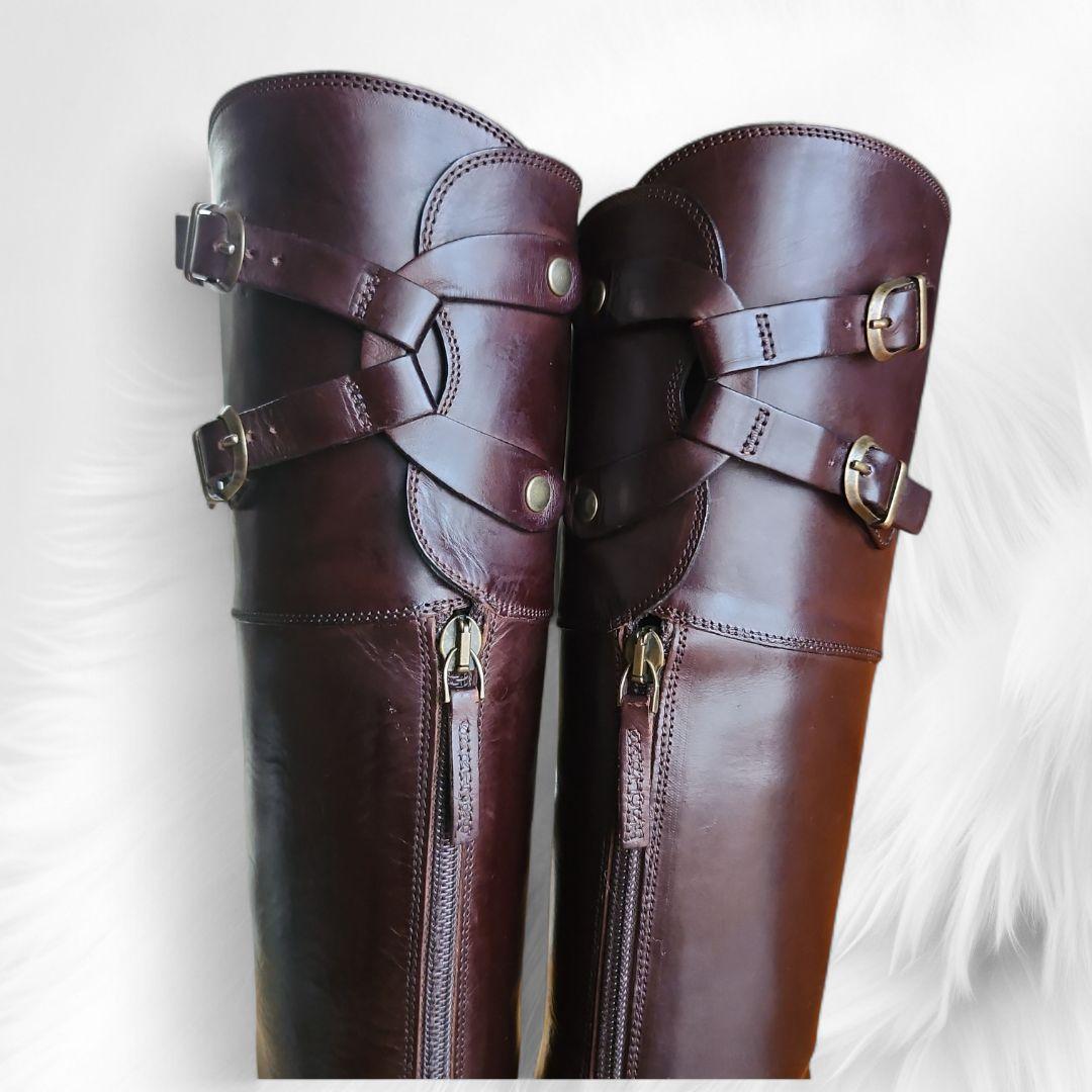 SARTOREサルトル ロングブーツ ジョッキーダークブラウン 351/2 箱付