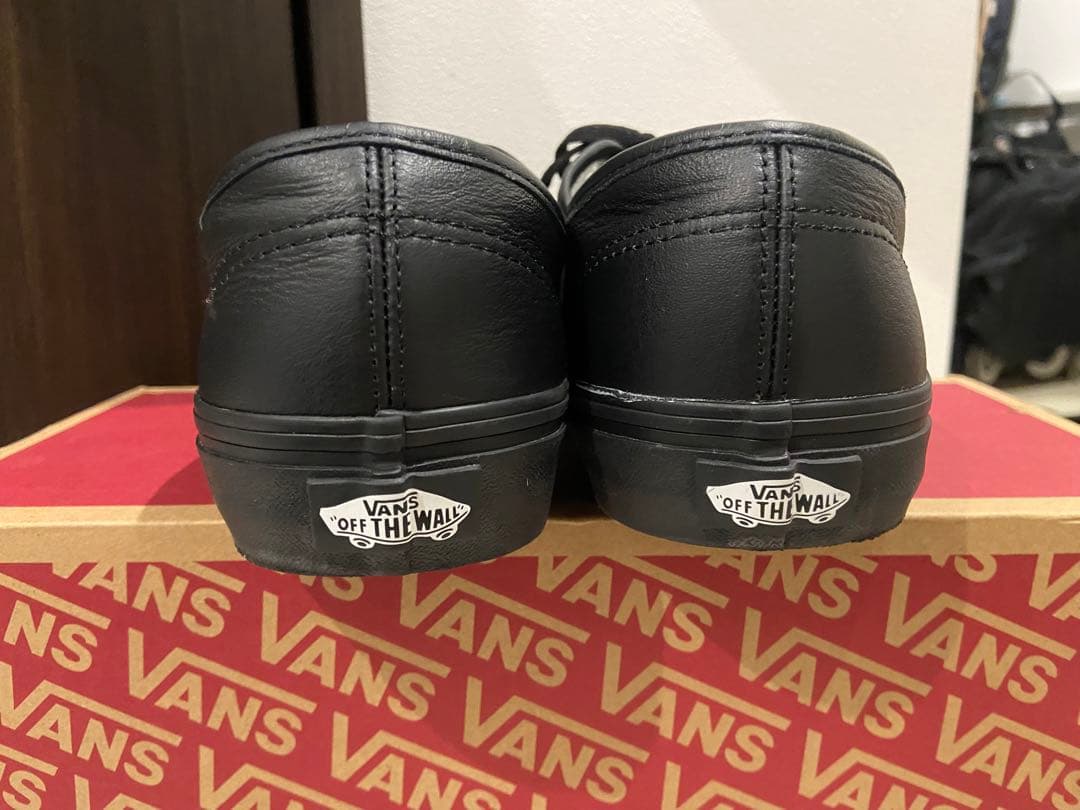 vans authentic ブラックレザー
