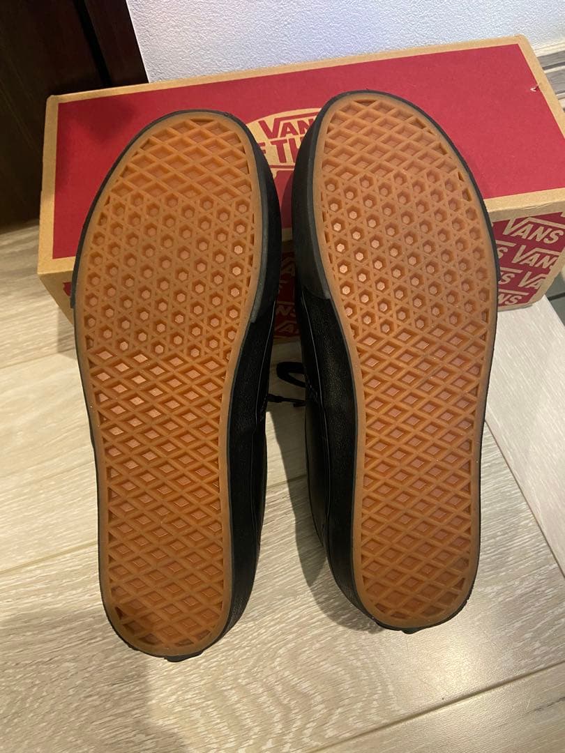 vans authentic ブラックレザー
