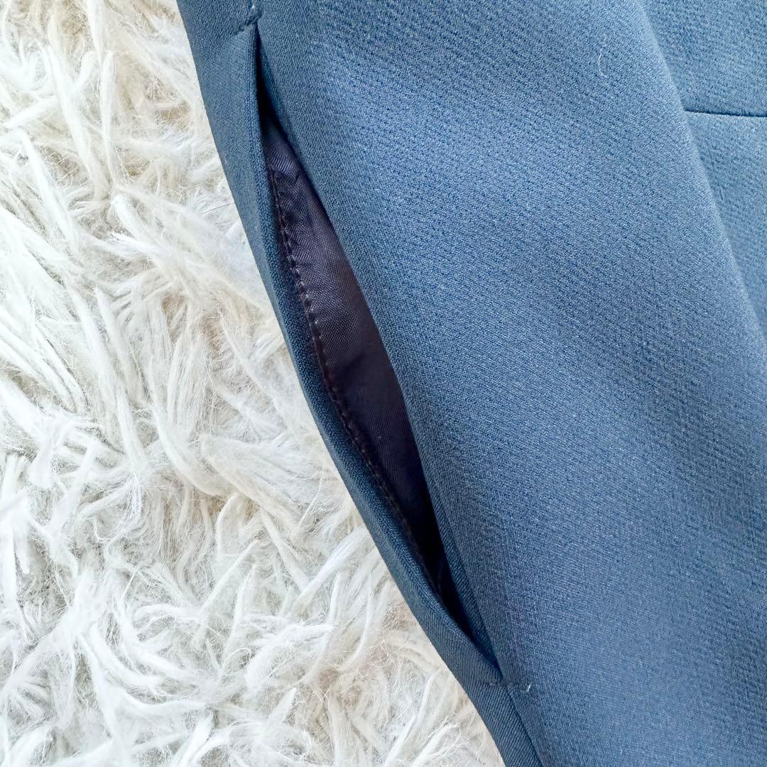 【未使用級♡着用1回】ヨーコチャン　スリットラインパールワンピース　ネイビー36