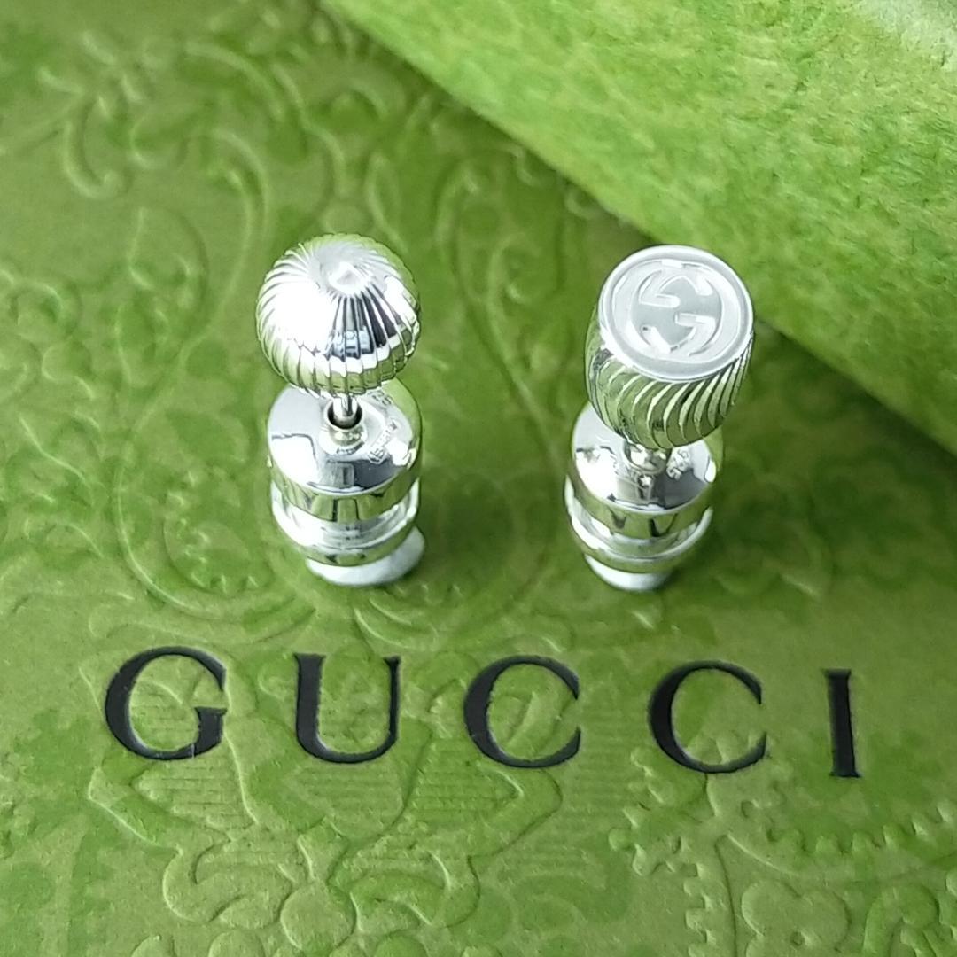 ★SALE★【GUCCI】インターロッキング　G　ボール　アシンメトリー　ピアス