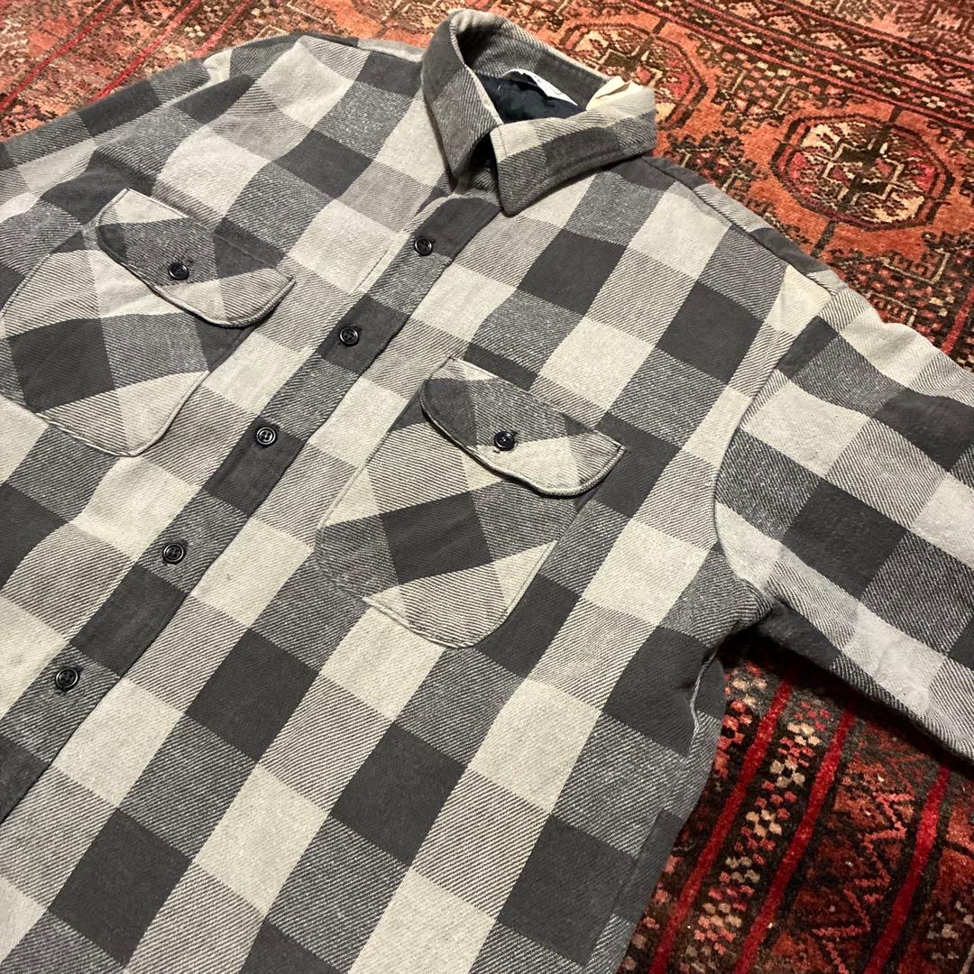 希少 80S USA製 FIVE BROTHER フランネルシャツ XL