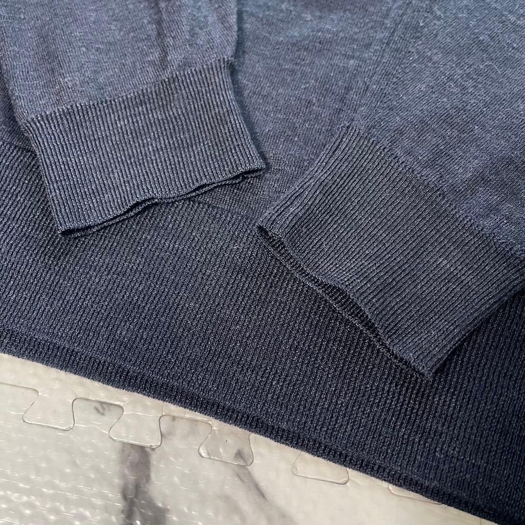 ジョンスメドレー　クルーネックニット メリノウール　現行タグ　英国製　ハイゲージ