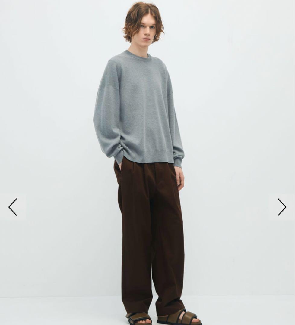 CABaN ミントグリーン コットンカシミヤ　クルーネックプルオーバー　S