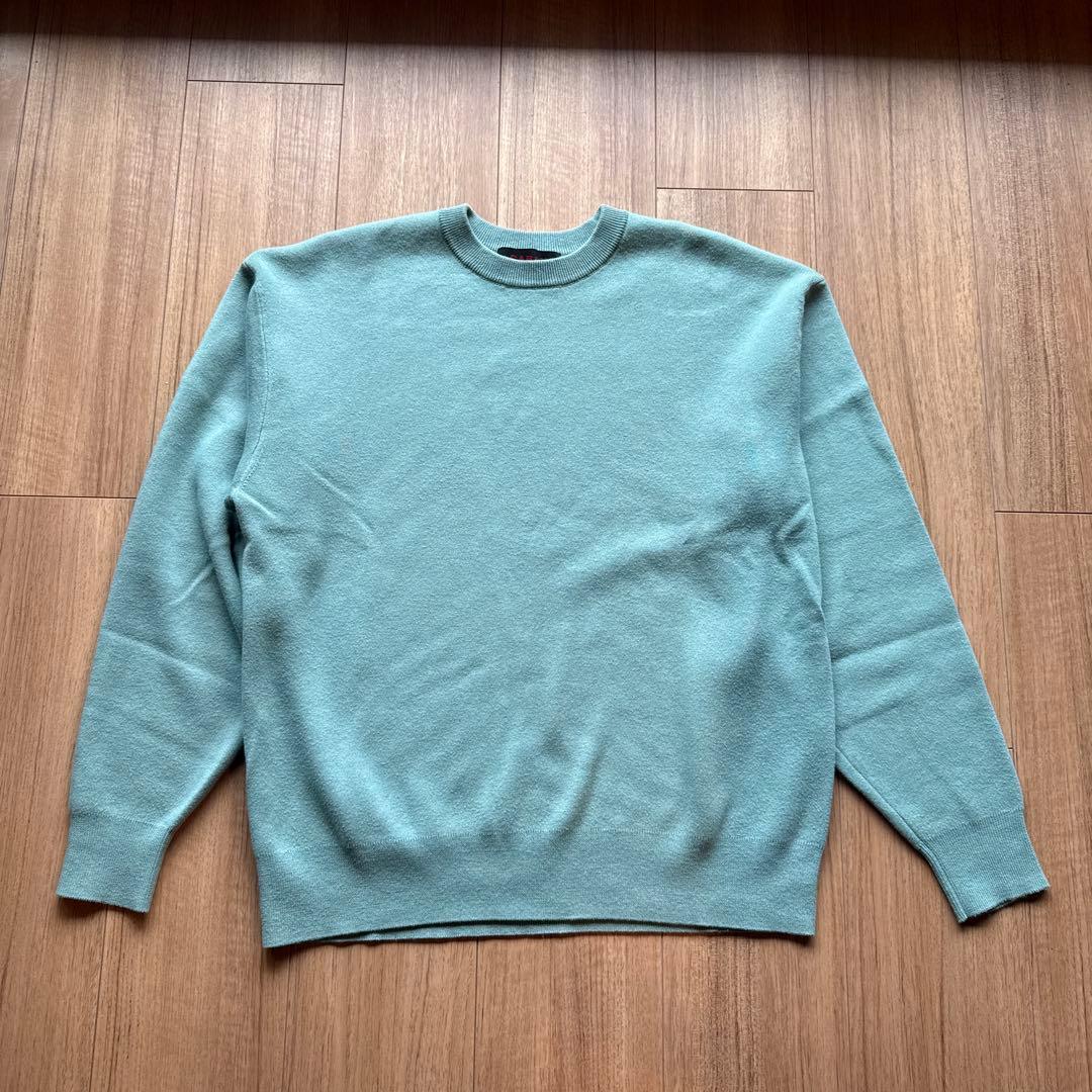 CABaN ミントグリーン コットンカシミヤ　クルーネックプルオーバー　S
