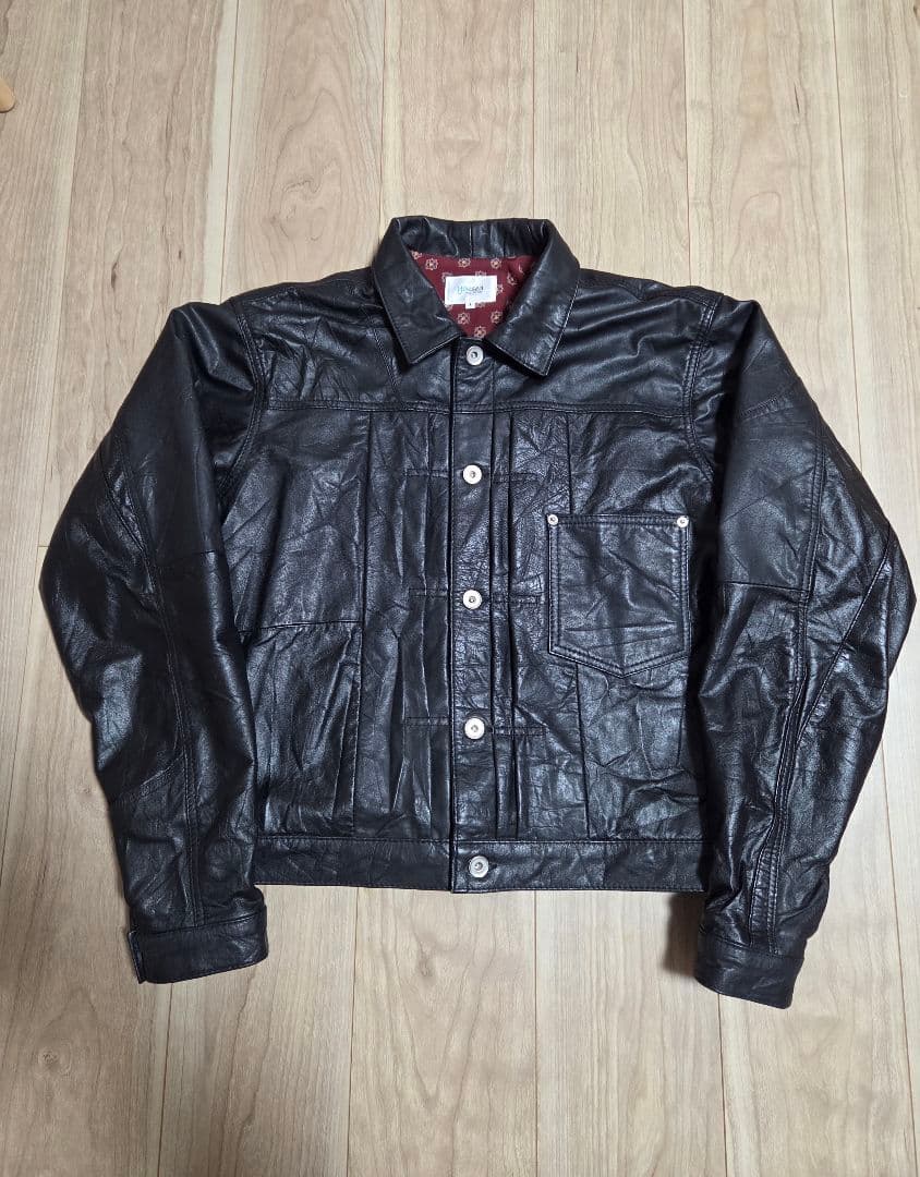 yoused　レザージャケット　リメイク　大戦モデル　本革　ブラック　サイズ1