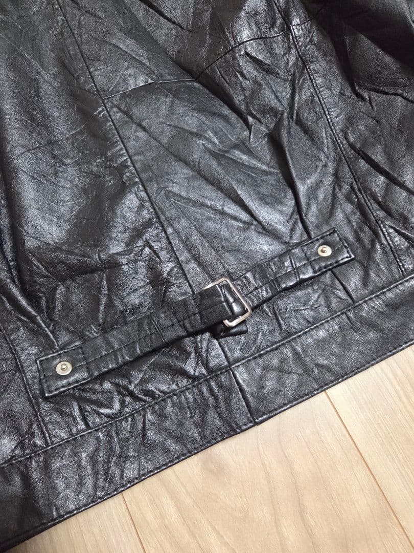 yoused　レザージャケット　リメイク　大戦モデル　本革　ブラック　サイズ1