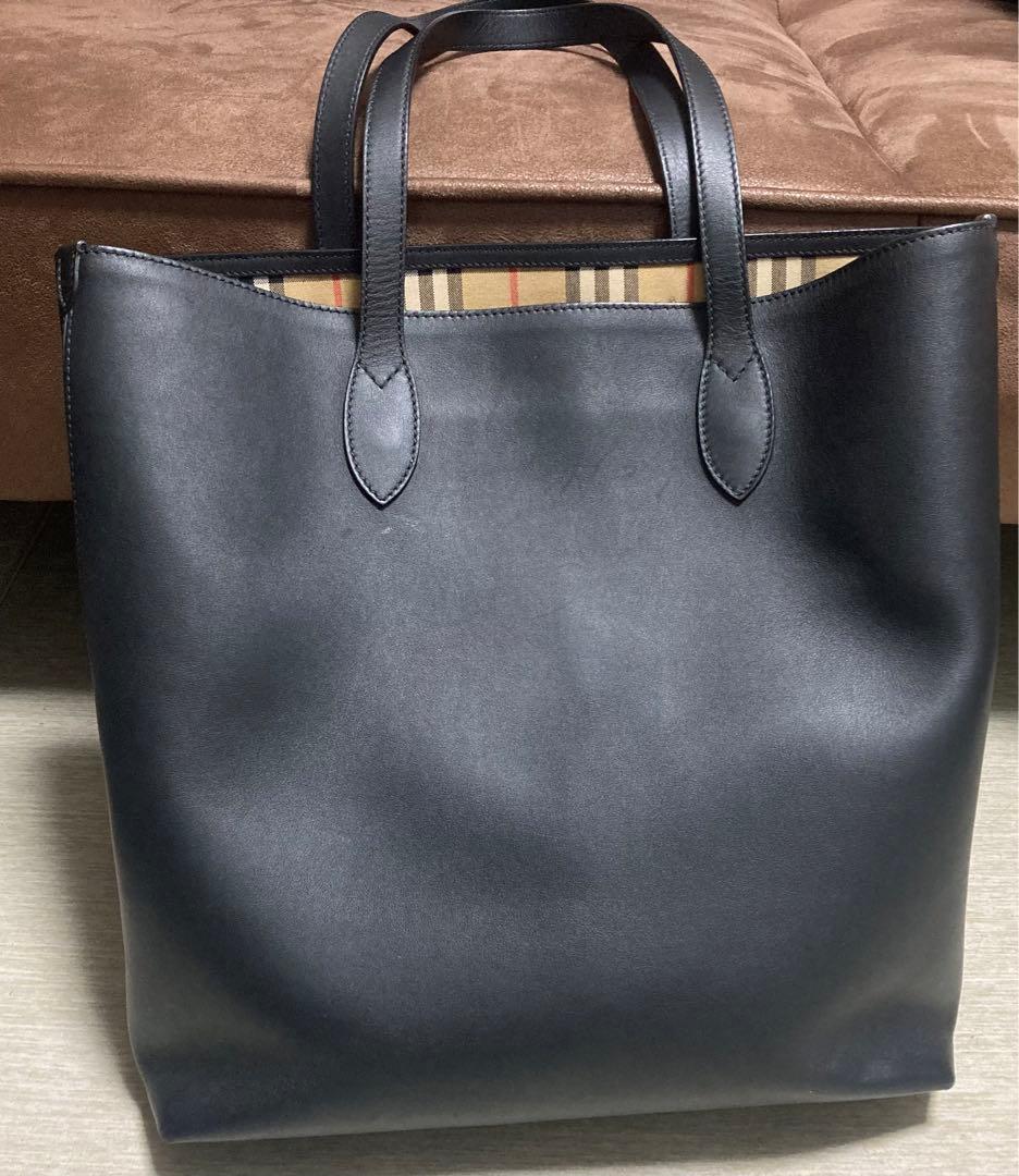 ★美品★希少バーバリー グラフィティプリント トートバッグ オールレザー