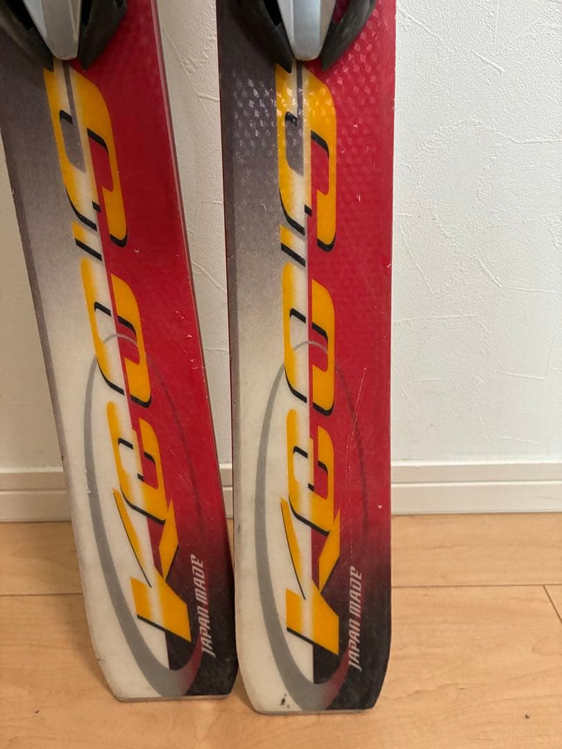 OGASAKA スキー板 『覇』Keos 160cm 赤黒 + 紫スキー用ポール