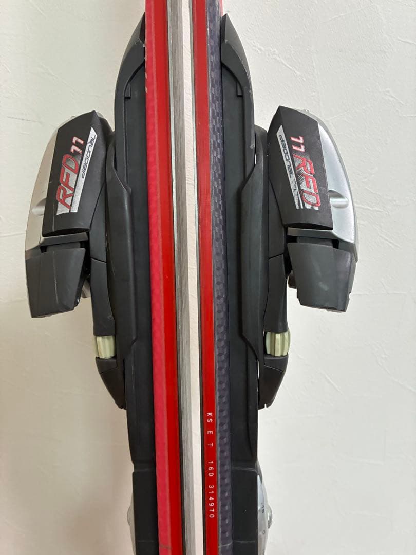 OGASAKA スキー板 『覇』Keos 160cm 赤黒 + 紫スキー用ポール